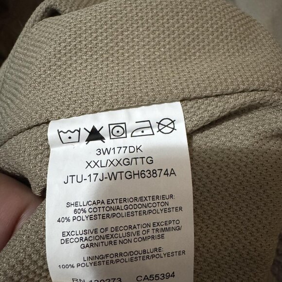 Wrangler Jacket Mens 2XL Dark Khaki Hooded Ripstop Zip YKK Workwear 3W177DK - Picture 7 of 10